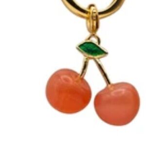 Harvest Cherry Agate Golden Charm